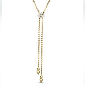NEW ARGENTO VIVO Gold Star Lariat Necklace